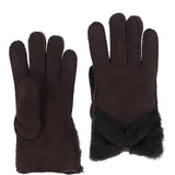 Womens Fenland Suede Sheepskin Gloves Brown: DB 226