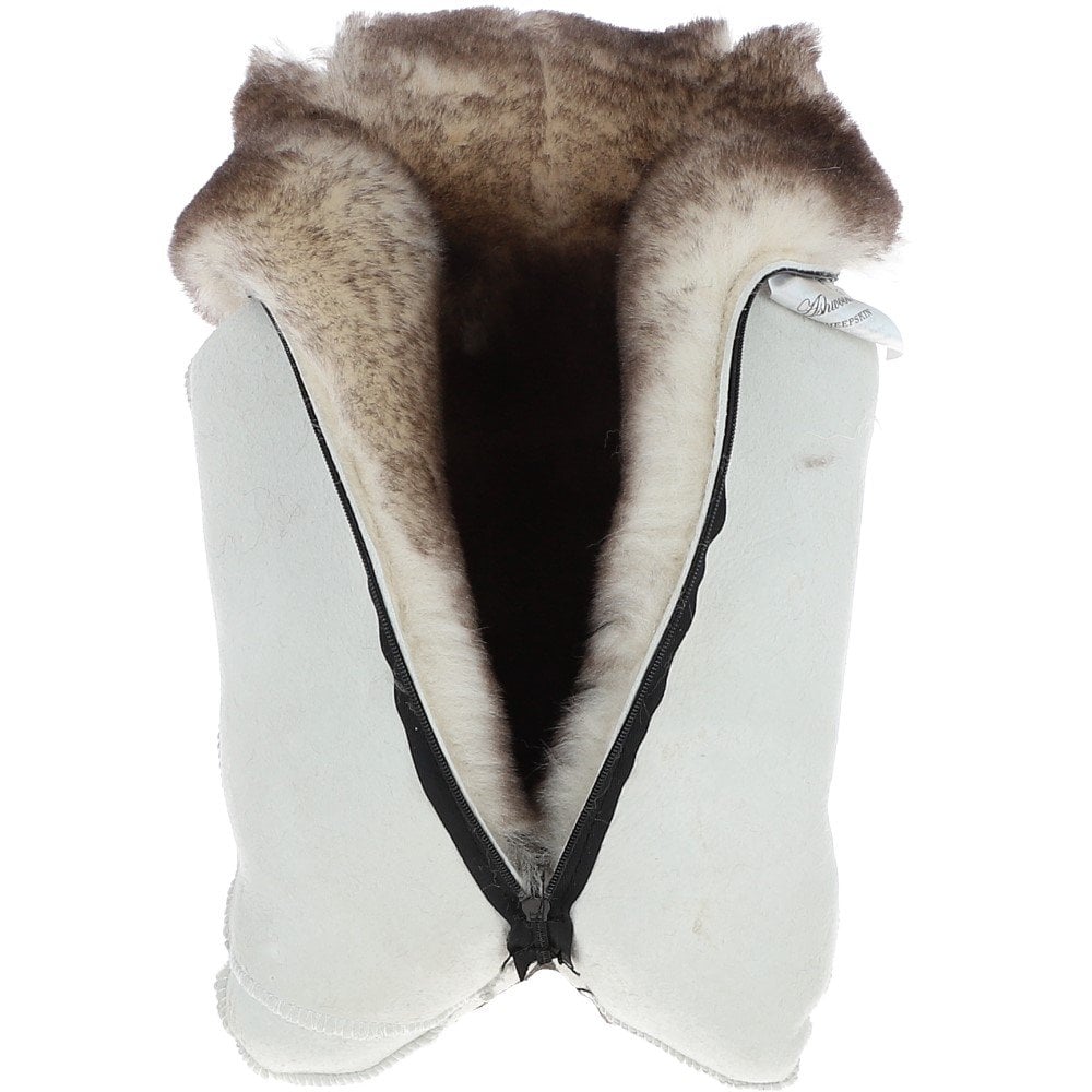 Natural Sheepskin Hot Water Bottle Cover Wolf Tip: WOOL WATER