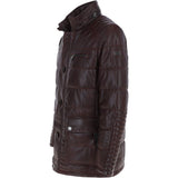 Mens Leather Jacket Oxblood: Mink