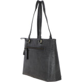 Large Vintage Leather Handbag Grey – G29