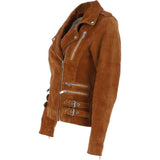 Split Suede Biker Jacket Tan: 705 SUEDE