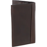Luxury Slim 3 Card Waxy Leather Wallet Brown:  W-83