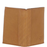 Luxury Slim 3 Card Waxy Leather Wallet Cognac:  W-83