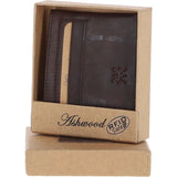 Waxy Leather Classic 6 Card Holder Wallet Brown: W-84