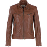 Leather Biker Jacket  Cognac: G 2131