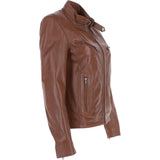 Leather Biker Jacket  Cognac: G 2131