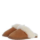 Women's Classic  Suede Sheepskin Slippers Tan: FEN-LADIES SLIPPERS