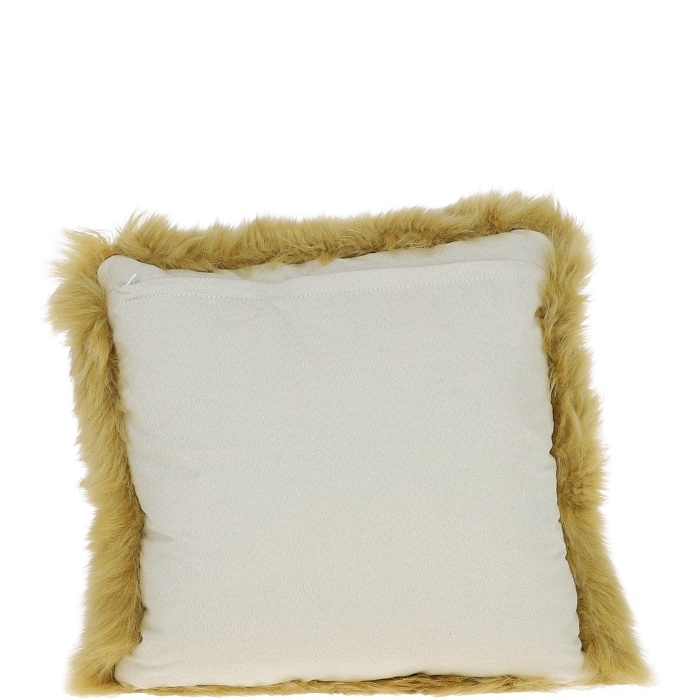 Ashwood SHEEPSKIN CUSHION Straw Yellow