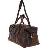 Cow Oily Leather Large Weekend Holdall Brown/Brandy: FEN-786