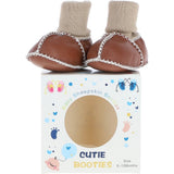 Fenland Unisex Kids Sheepskin Booties Tan: CUTIE BOOTIE