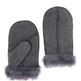 Kids Sheepskin Mittens With Thumb Grey: KIDS MITTENS