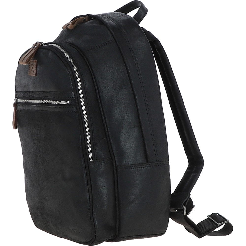 Leather  Backpack Black: 4555 TFC