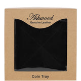 Ashwood Leather Coin Tray Black: GS-1295