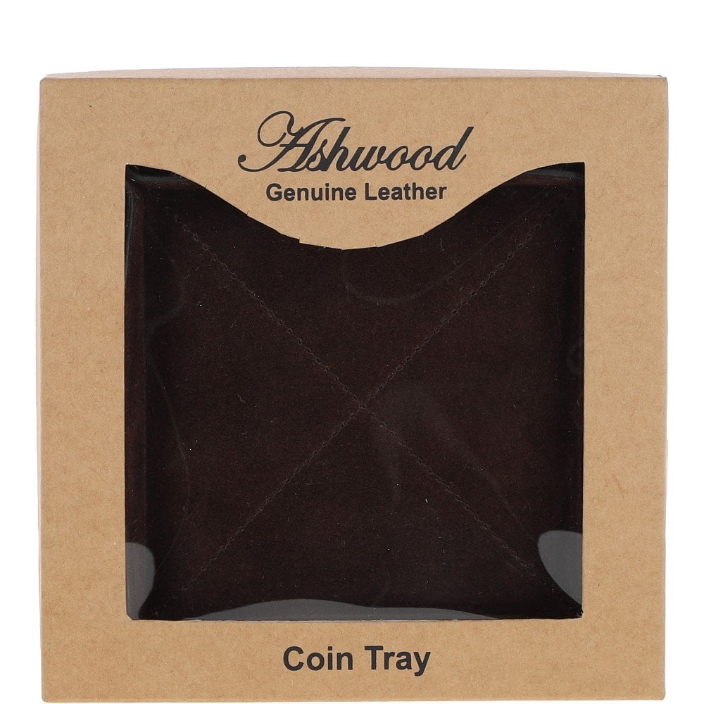 Ashwood Leather Coin Tray Brown: GS-1295