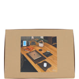 Ashwood Luxury Leather Desk Set Brown: GS-1298