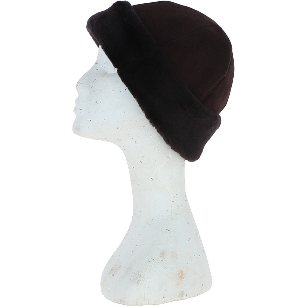 Women's Fenland Luxury Sheepskin  Hat Brown: DB 034