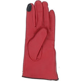 Ashwood Women's Zip and Stitcch Detail Leather Gloves Red: 896
