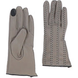 Ashwood Women's Zip and Stitch Detail Leather Gloves Stone: 896