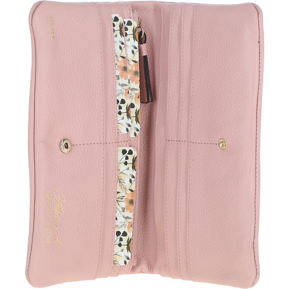 12 Card RFID Protected Leather Purse Peach Whip: J-56