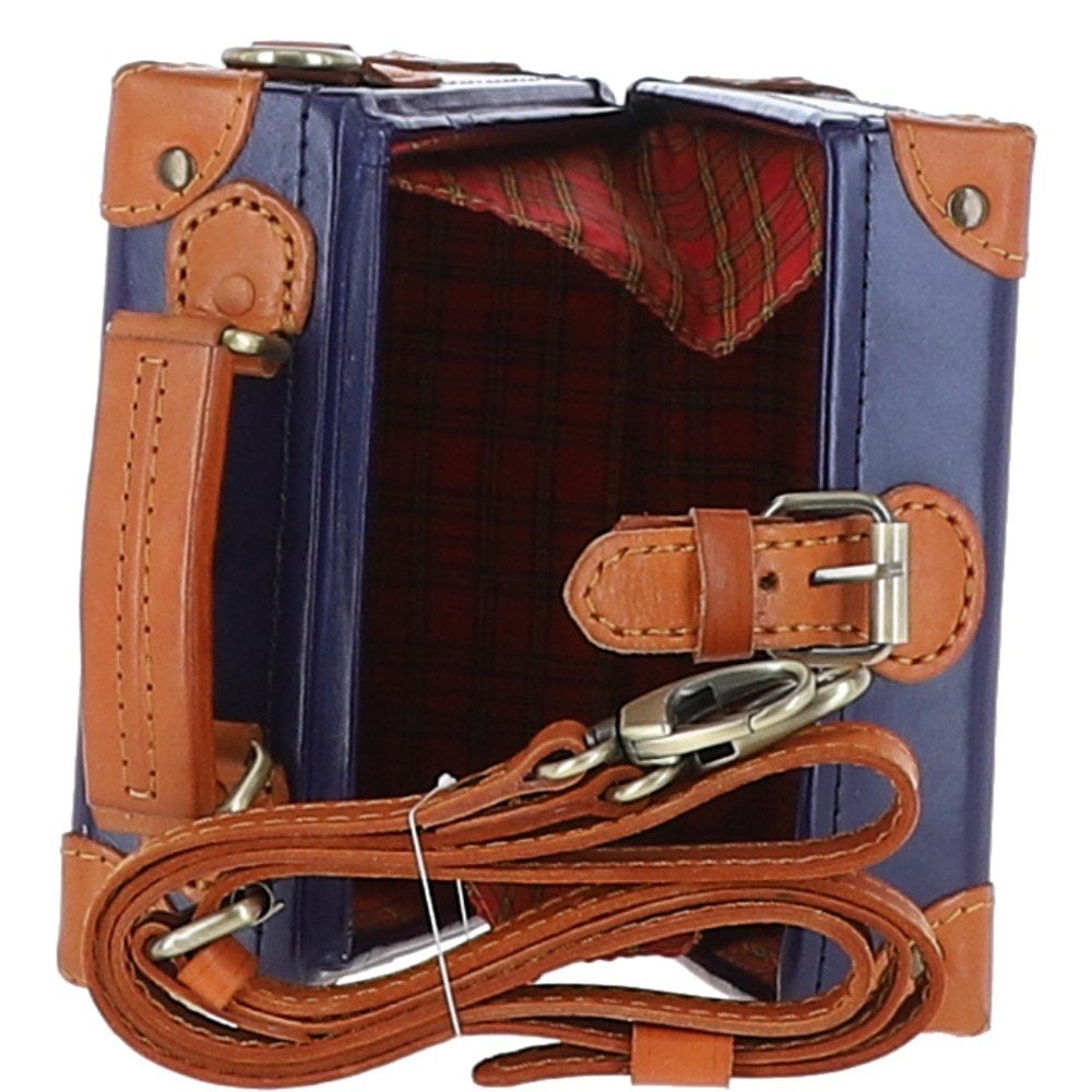 Ashwood Leather Trinket Box Navy: VIN-8