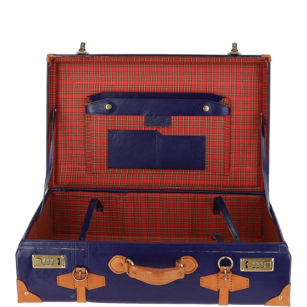 Ashwood Vintage Leather Trunk Navy: VIN-22
