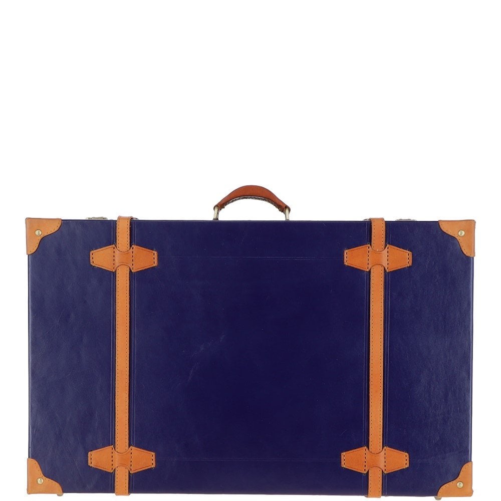 Ashwood Vintage Large Leather Trunk Navy: VIN-26