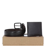 Luxury Leather Belt and Wallet Gift Set Brown: GS-1250