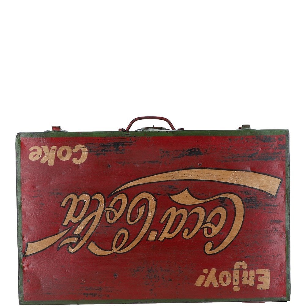 Hand Painted Iron Trunk Cola: 532-4