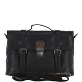Medium Leather Work Briefcase Black/mud : 4554
