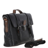 Medium Leather Work Briefcase Black/mud : 4554