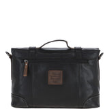 Medium Leather Work Briefcase Black/mud : 4554