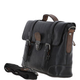 Medium Leather Work Briefcase Black/mud : 4554