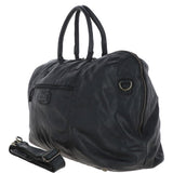 Leather Travel Holdall Black : Dylan