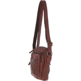 Leather Vintage Small Flight Shoulder Bag Brandy : FIN