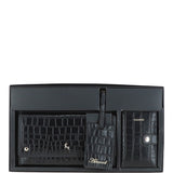 Ashwood Woman's Gift TRAVEL SET Black/Croc