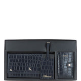 Ashwood Woman's Gift TRAVEL SET Navy/croc