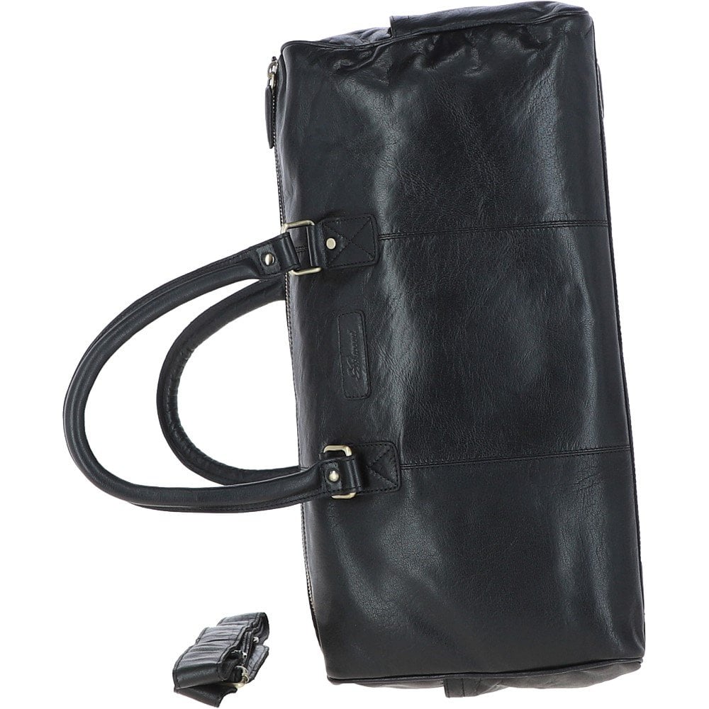 Ashwood Large Leather Holdall Black : G-30