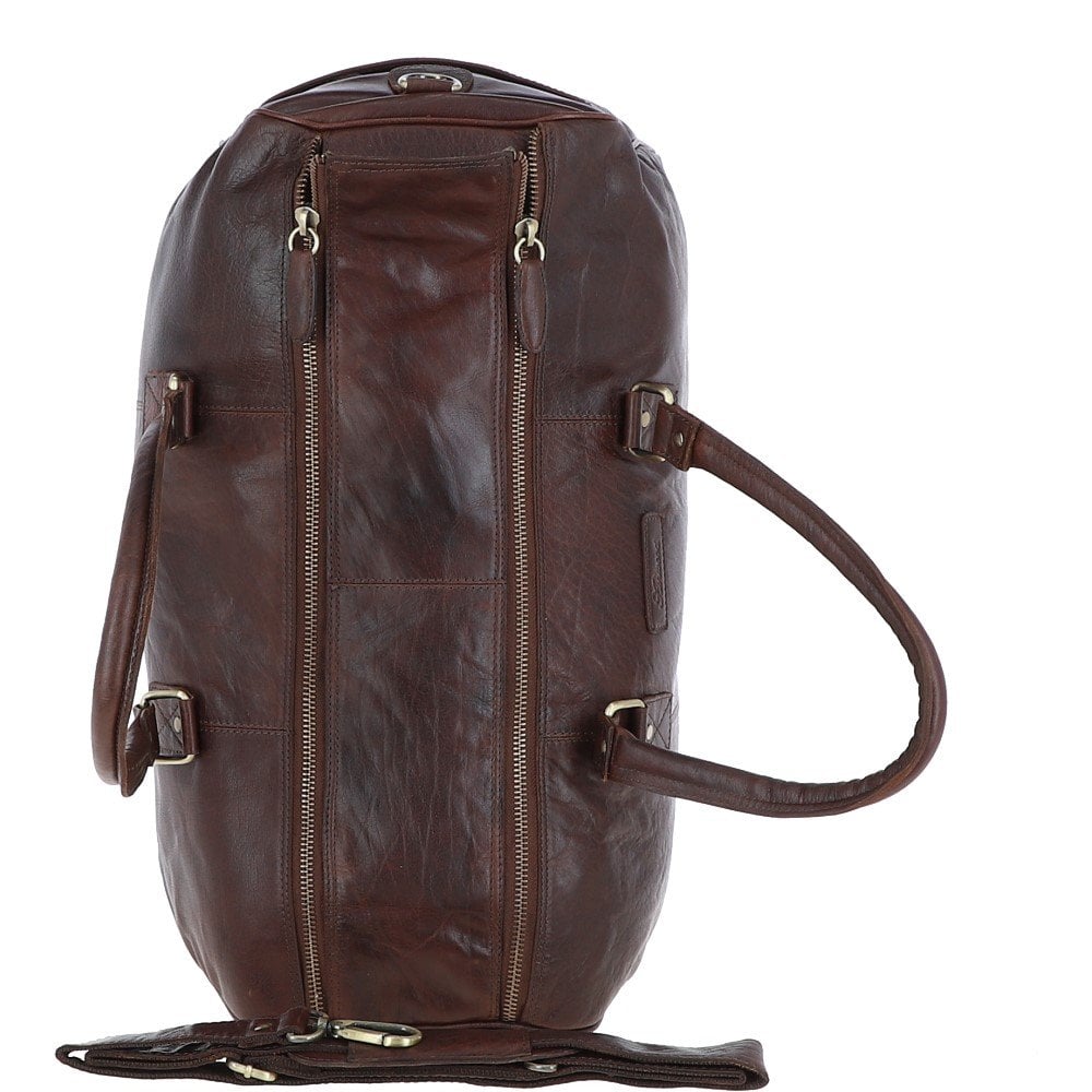 Ashwood Large Leather Holdall Brandy : G-30