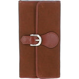 Ashwood 10 Card Suede Leather Purse Tan: S-21