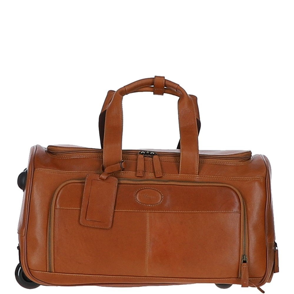 Weekend Columbian Leather Travel Holdall Tan : 8146