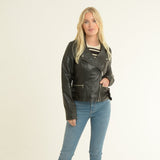 Leather Biker Jacket Black: BR CHELSEA