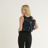 Ashwood Suede and Leather Backpack Navy: S-16