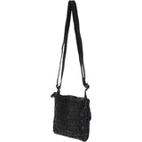Vintage Woven Classic Leather Crossbody Bag Black: D-70