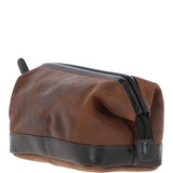 Ashwood Leather Wash Bag Brown: LOU
