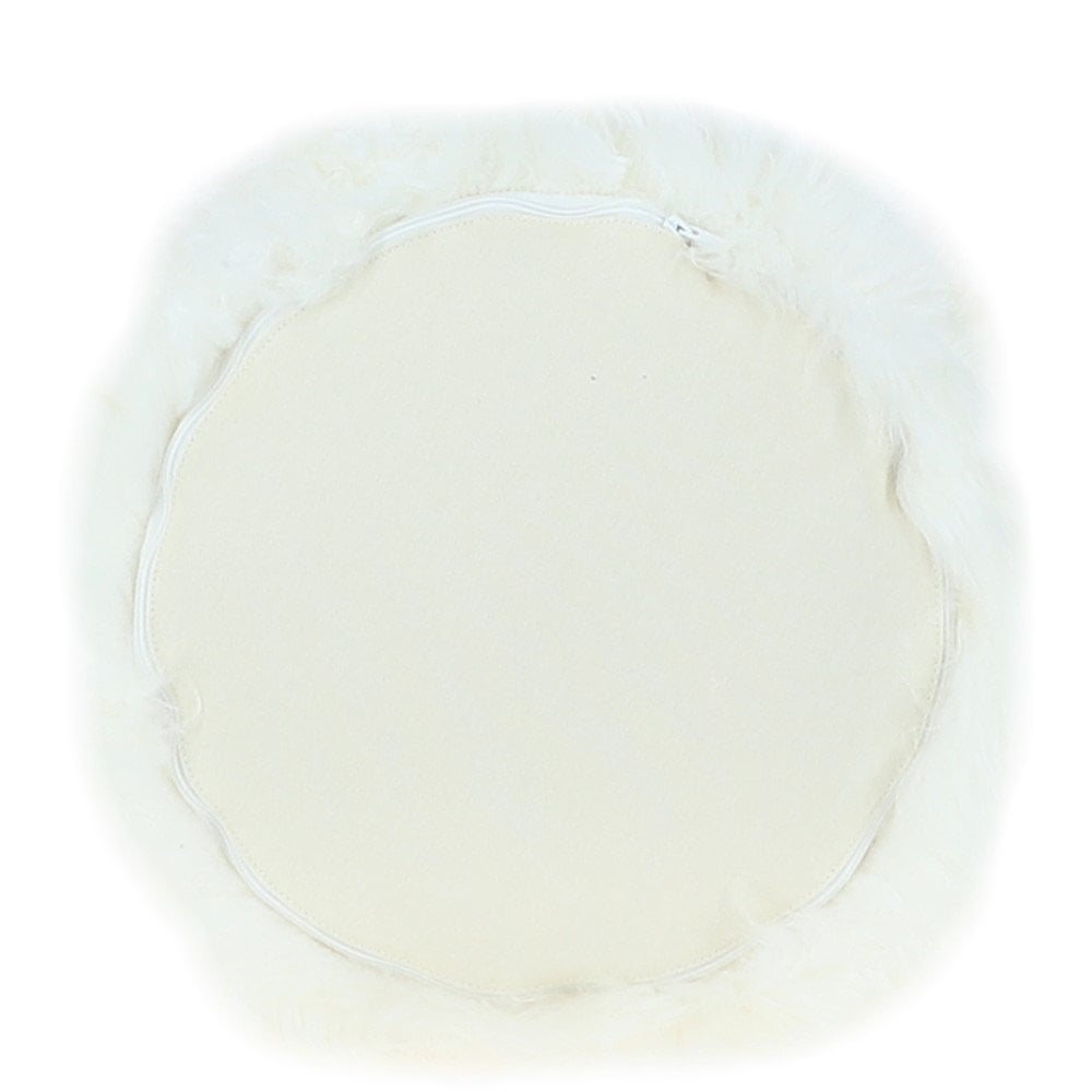 Fenland Sheepskin Pouffe Stool Ivory: FF-POUFFE