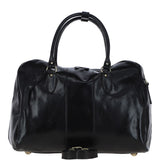 Medium Weekend Leather Holdall Black: Harry