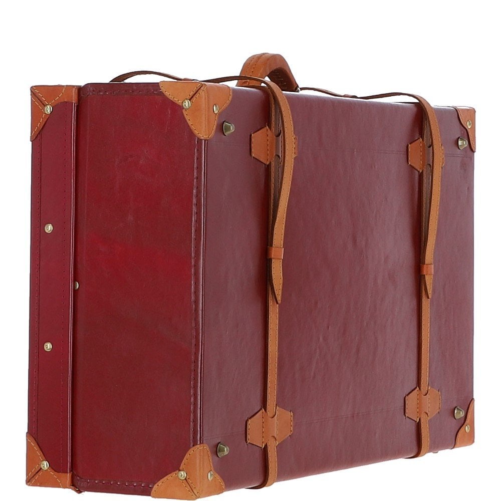 Ashwood Vintage Large Leather Trunk Red: VIN-26