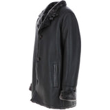 Mens Luxury Single Breasted  Sheepskin Coat Brown/brissa: KE-226