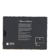 6 Card RFID Protected Zip Around Leather Purse Navy: S-5