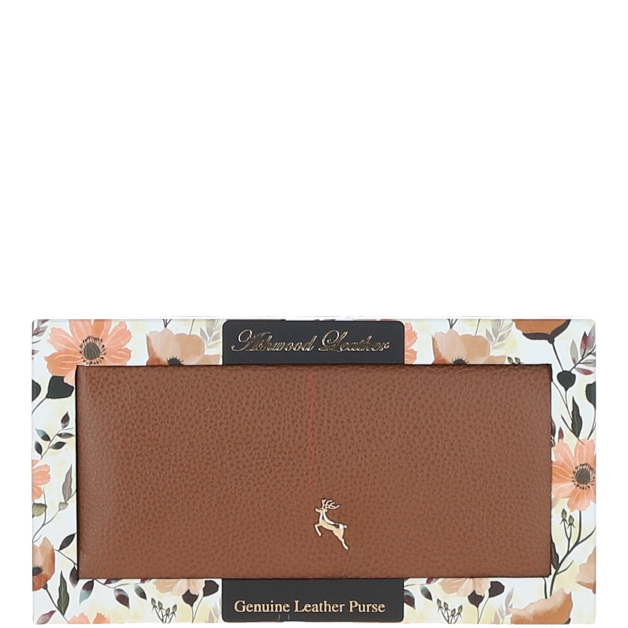 14 Card RFID Protected XL Leather Purse Two Tone Tan: S-4